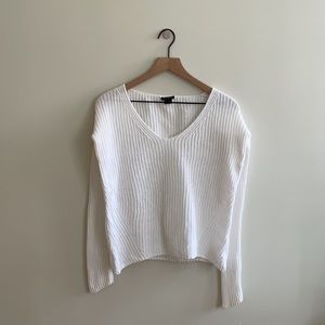 Theory Size P White Cotton/Linen Knit